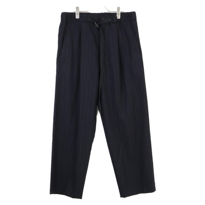 ウジョー 【STUDIOUS別注】M762-P58-151 ﾌﾞﾗｯｸ ｽﾄﾗｲﾌﾟ ﾍﾞﾙﾃｯﾄﾞﾜｲﾄﾞﾊﾟﾝﾂ ボトムス 2