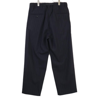 ウジョー 【STUDIOUS別注】M762-P58-151 ﾌﾞﾗｯｸ ｽﾄﾗｲﾌﾟ ﾍﾞﾙﾃｯﾄﾞﾜｲﾄﾞﾊﾟﾝﾂ ボトムス 2