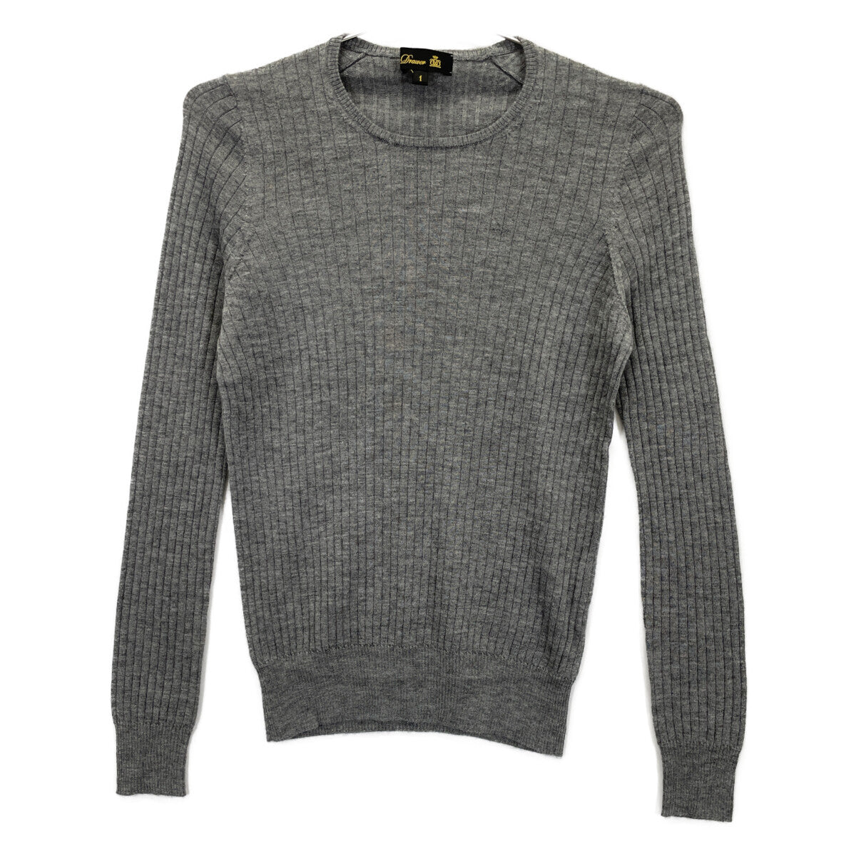 DRAWER ドゥロワー ｸﾞﾚｰ ｶｼﾐﾔ×ｼﾙｸ ﾛﾝｸﾞｽﾘｰﾌﾞ ﾆｯﾄ トップス 1