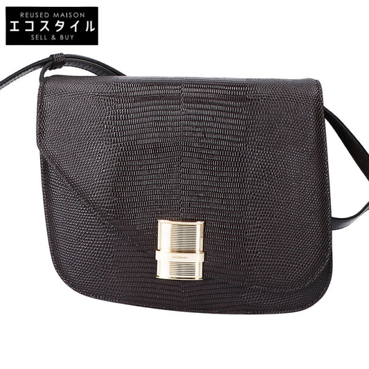 Salvatore Ferragamo サルヴァトーレフェラガモ 6798 FIAMMA M/フィアンマ ミディアム 型押しカーフスキン ショルダーバッグ