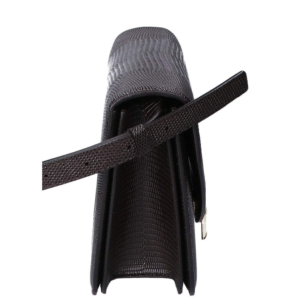 Salvatore Ferragamo サルヴァトーレフェラガモ 6798 FIAMMA M/フィアンマ ミディアム 型押しカーフスキン ショルダーバッグ