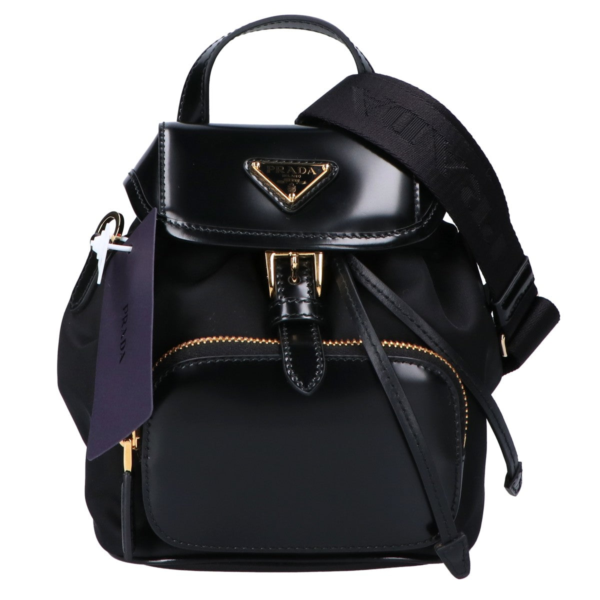 PRADA プラダ 新品未使用 1BZ075 リナイロンxブラッシュドレザー ショルダーバッグ