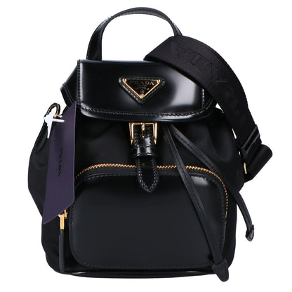 PRADA プラダ 新品未使用 1BZ075 リナイロンxブラッシュドレザー ショルダーバッグ