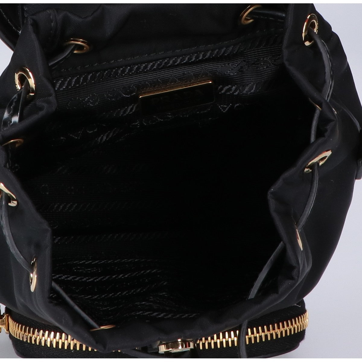 PRADA プラダ 新品未使用 1BZ075 リナイロンxブラッシュドレザー ショルダーバッグ