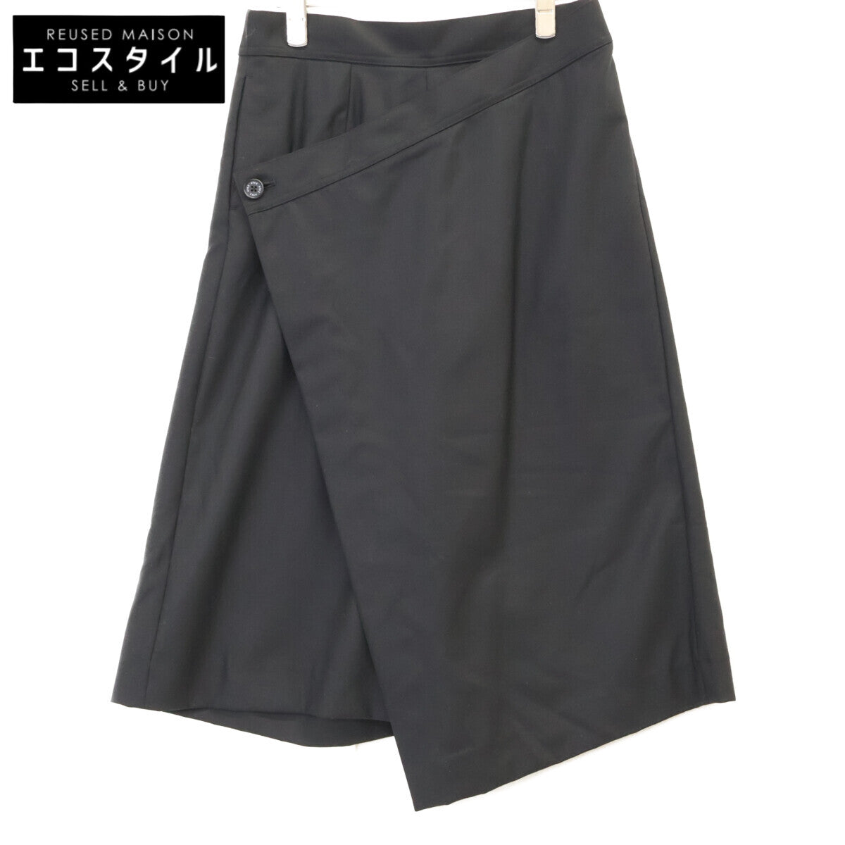 HYKE ハイク 新品同様 181-13123 ウール×シルク ラップワイドパンツキュロット ボトムス 01