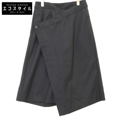 HYKE ハイク 新品同様 181-13123 ウール×シルク ラップワイドパンツキュロット ボトムス 01