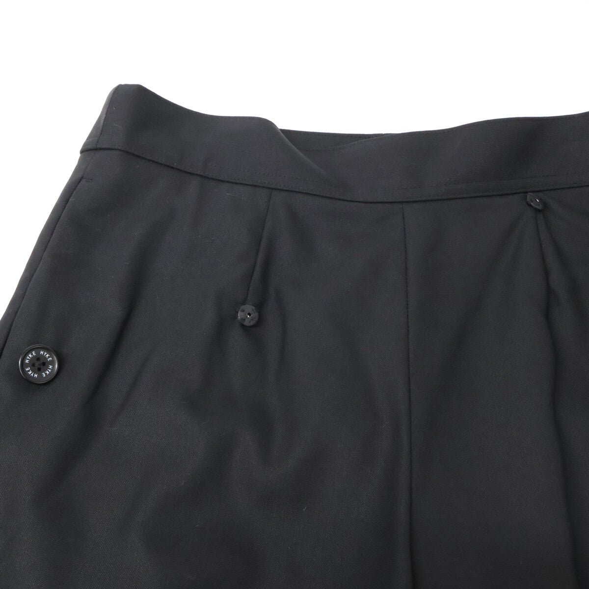 HYKE ハイク 新品同様 181-13123 ウール×シルク ラップワイドパンツキュロット ボトムス 01