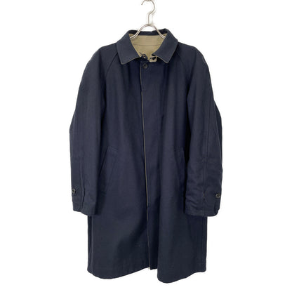 VAN JACKET ヴァンジャケット RW-77502 ベージュ×ネイビー リバーシブル ステンカラーコート コート L