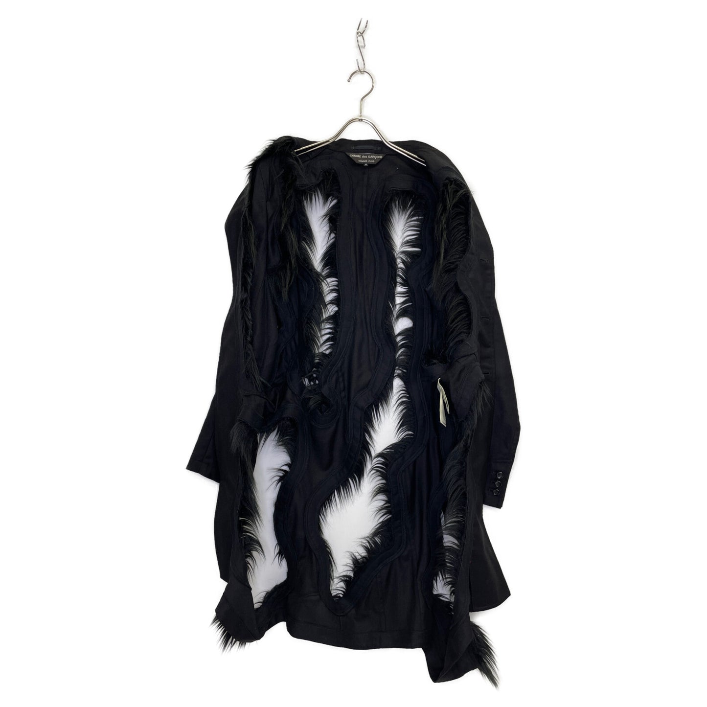 COMMEdesGARCONS HOMME PLUS コムデギャルソンオムプリュス PL-J045 23AW フェイクファー カットアウトロングジャケット ジャケット M