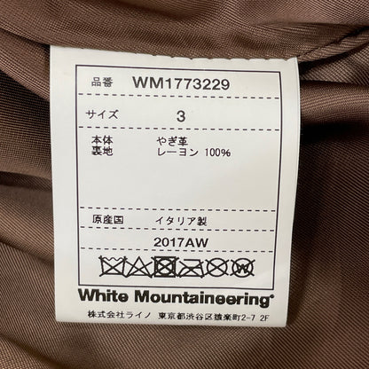 WHITE MOUNTAINEERING ホワイトマウンテニアリング 【美品/国内正規】WM1773229 ゴートレザー スエード ジャケット 3