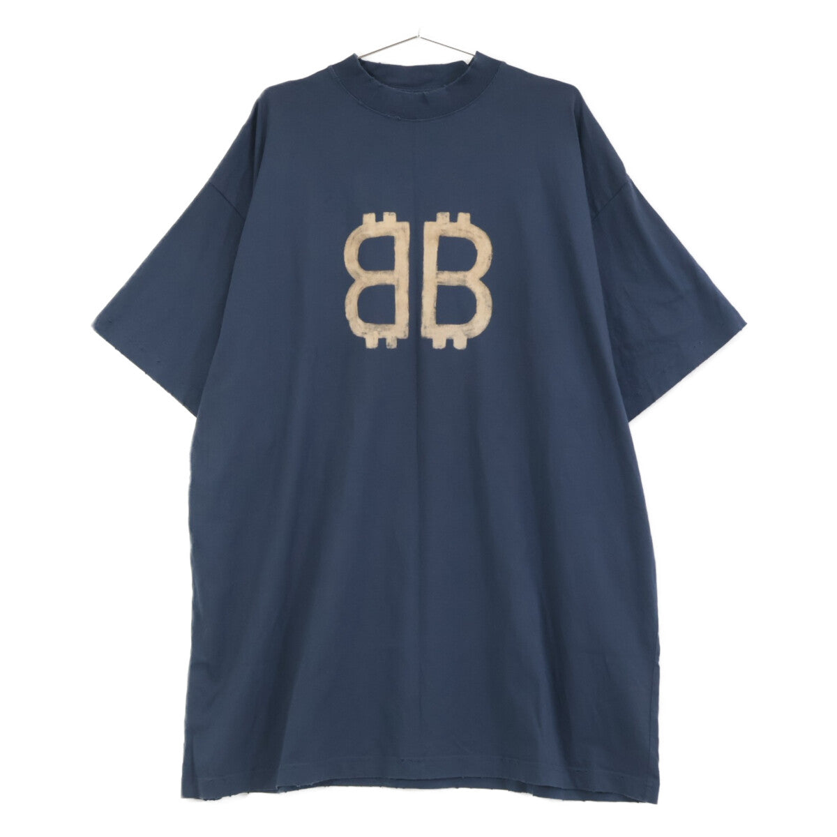 BALENCIAGA バレンシアガ 739028 ﾈｲﾋﾞｰ 24年製 BBﾛｺﾞ ｵｰﾊﾞｰｻｲｽﾞ Tｼｬﾂ トップス 4