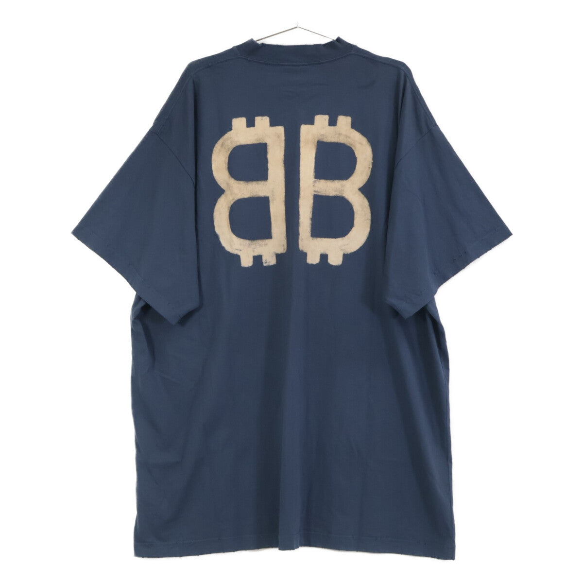 BALENCIAGA バレンシアガ 739028 ﾈｲﾋﾞｰ 24年製 BBﾛｺﾞ ｵｰﾊﾞｰｻｲｽﾞ Tｼｬﾂ トップス 4