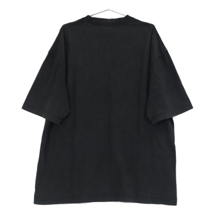 BALENCIAGA バレンシアガ 612966 ﾌﾞﾗｯｸ 21年製 ﾜﾝﾎﾟｲﾝﾄ ｸﾙｰﾈｯｸTｼｬﾂ トップス L