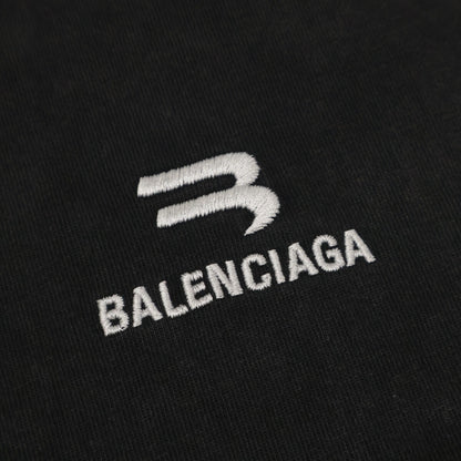 BALENCIAGA バレンシアガ 612966 ﾌﾞﾗｯｸ 21年製 ﾜﾝﾎﾟｲﾝﾄ ｸﾙｰﾈｯｸTｼｬﾂ トップス L