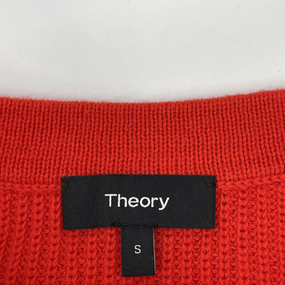 Theory セオリー 8101717 ﾚｯﾄﾞ ｶｼﾐﾔ混 厚手ﾆｯﾄ トップス Ｓ