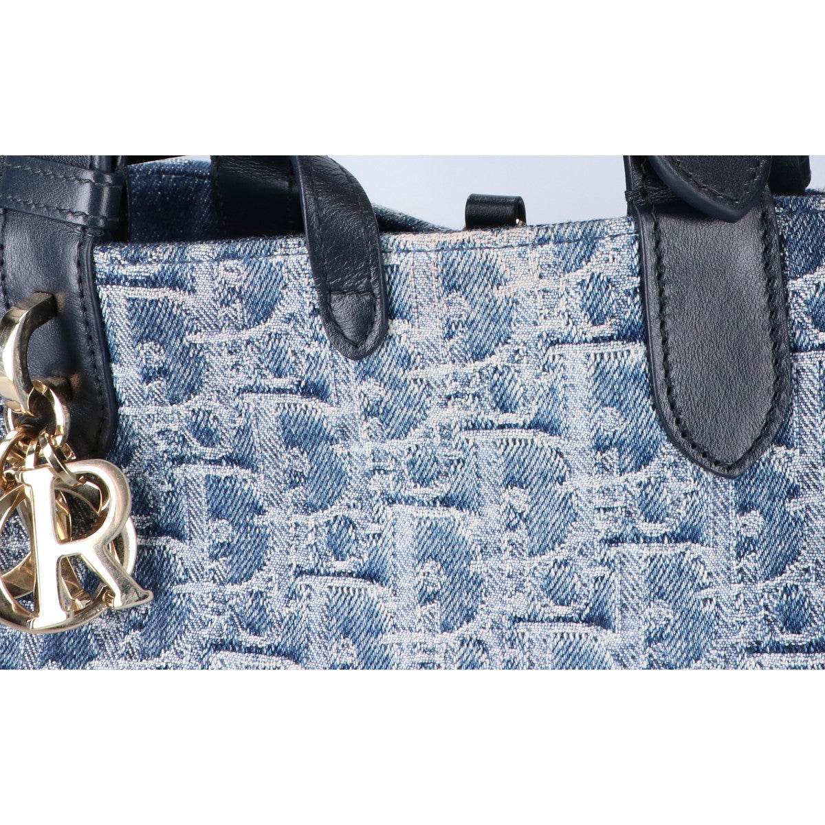 DIOR ディオール M2821ODCE_M49E デニム オブリーク トゥジュール ミディアム トートバッグ