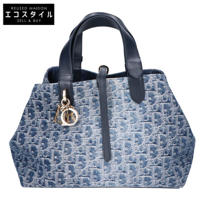 DIOR ディオール M2821ODCE_M49E デニム オブリーク トゥジュール ミディアム トートバッグ