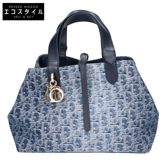 DIOR ディオール M2821ODCE_M49E デニム オブリーク トゥジュール ミディアム トートバッグ