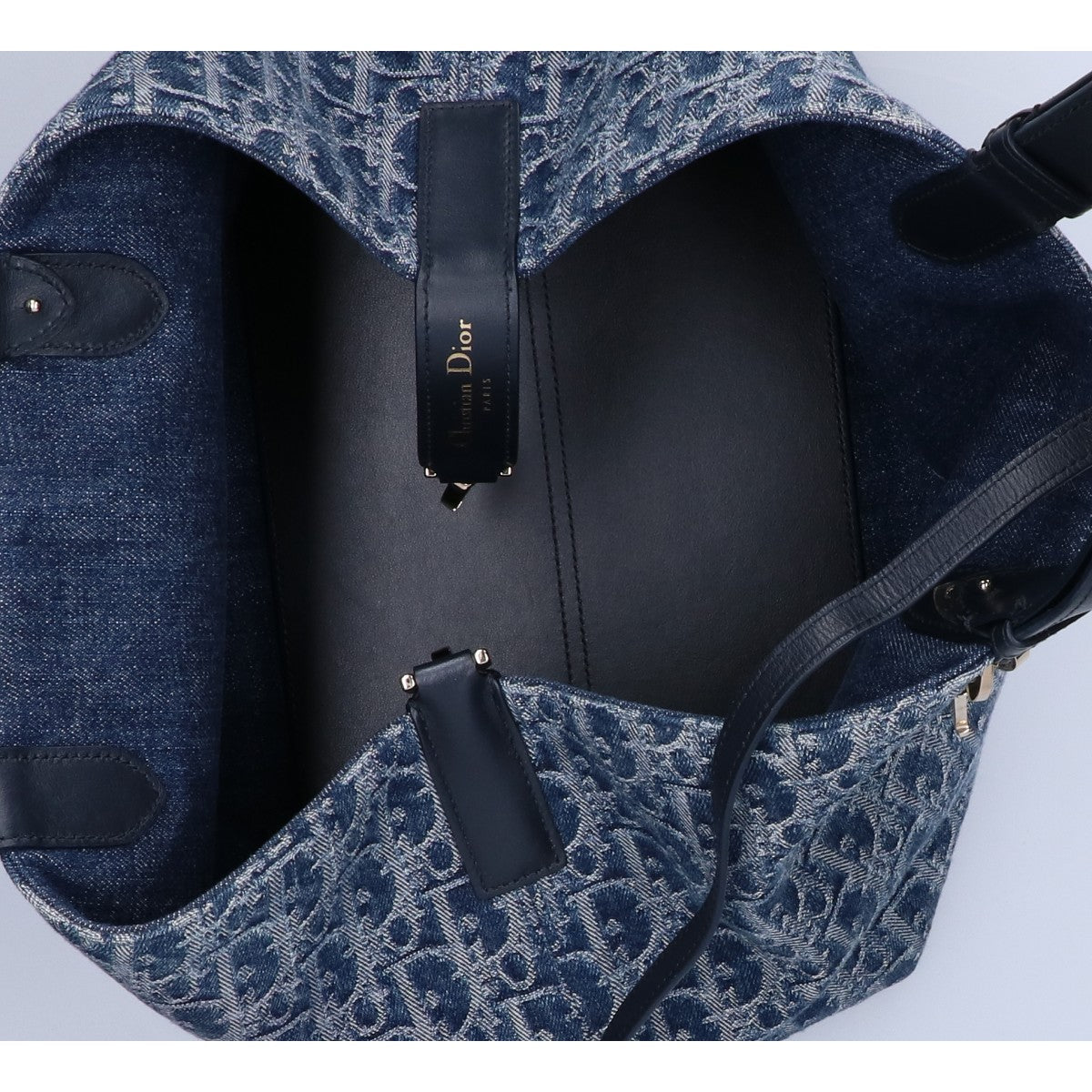 DIOR ディオール M2821ODCE_M49E デニム オブリーク トゥジュール ミディアム トートバッグ