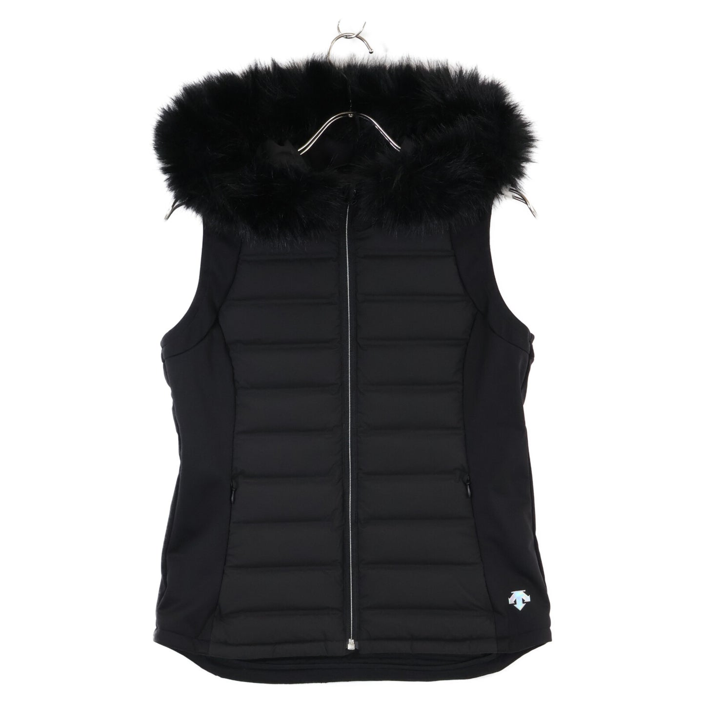 DESCENTE デサント ﾌﾞﾗｯｸ ﾅｲﾛﾝ ﾌｧｰ付き ﾀﾞｳﾝﾍﾞｽﾄ ベスト M