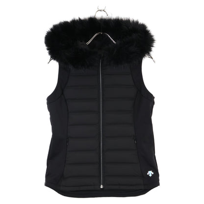 DESCENTE デサント ﾌﾞﾗｯｸ ﾅｲﾛﾝ ﾌｧｰ付き ﾀﾞｳﾝﾍﾞｽﾄ ベスト M