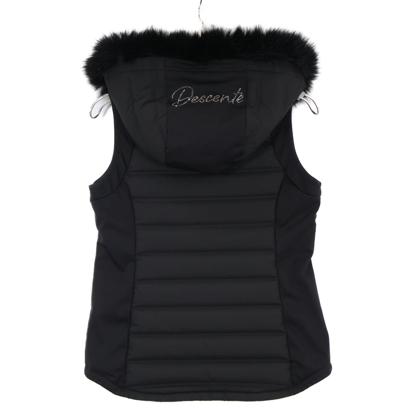 DESCENTE デサント ﾌﾞﾗｯｸ ﾅｲﾛﾝ ﾌｧｰ付き ﾀﾞｳﾝﾍﾞｽﾄ ベスト M