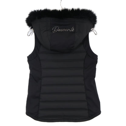 DESCENTE デサント ﾌﾞﾗｯｸ ﾅｲﾛﾝ ﾌｧｰ付き ﾀﾞｳﾝﾍﾞｽﾄ ベスト M