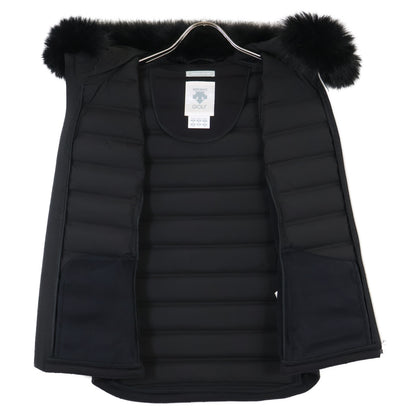 DESCENTE デサント ﾌﾞﾗｯｸ ﾅｲﾛﾝ ﾌｧｰ付き ﾀﾞｳﾝﾍﾞｽﾄ ベスト M