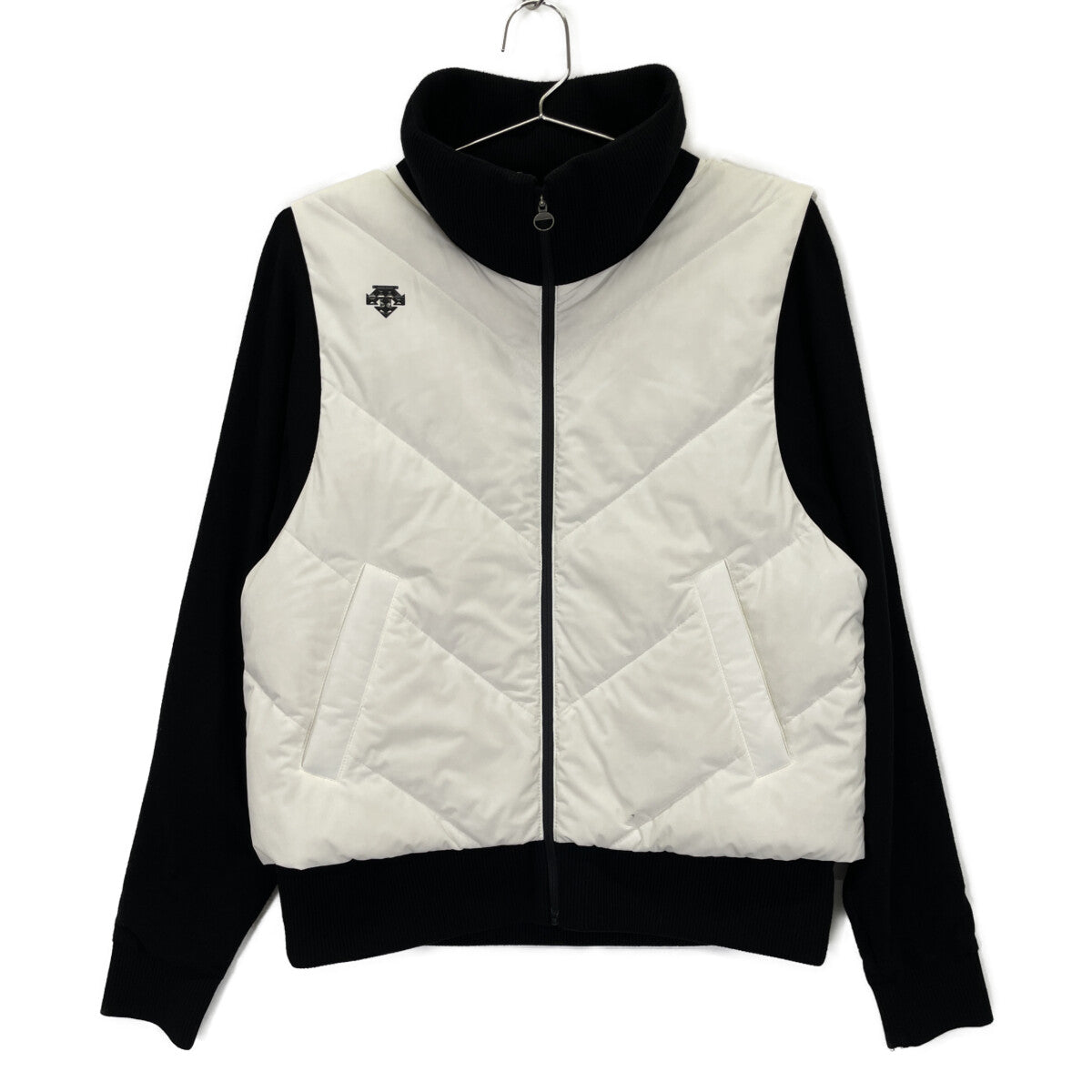 DESCENTE デサント ﾎﾜｲﾄ×ﾌﾞﾗｯｸ ﾄﾞｯｷﾝｸﾞ ﾄｯﾌﾟｽ トップス M