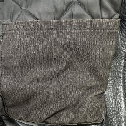 SCHOTT ショット USA製 80-90's ﾊﾞｲｶｰﾀｸﾞ後期 118 ﾌﾞﾗｯｸ ｶｳﾊｲﾄﾞ ﾀﾞﾌﾞﾙﾗｲﾀﾞｰｽｼﾞｬｹｯﾄ ジャケット 36