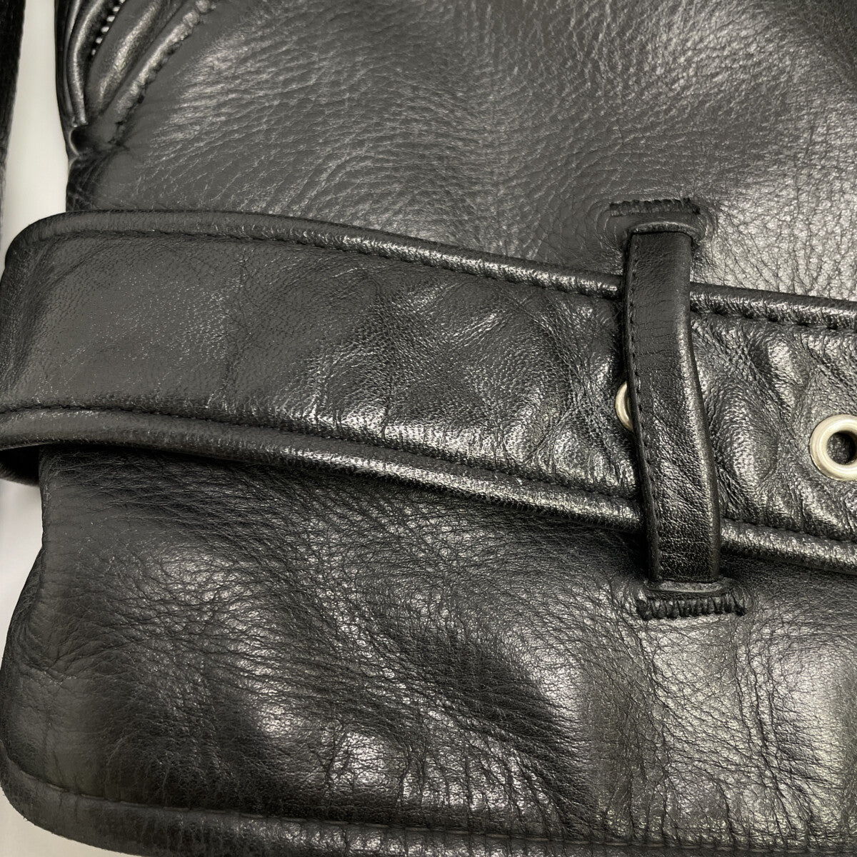 SCHOTT ショット USA製 80-90's ﾊﾞｲｶｰﾀｸﾞ後期 118 ﾌﾞﾗｯｸ ｶｳﾊｲﾄﾞ ﾀﾞﾌﾞﾙﾗｲﾀﾞｰｽｼﾞｬｹｯﾄ ジャケット 36