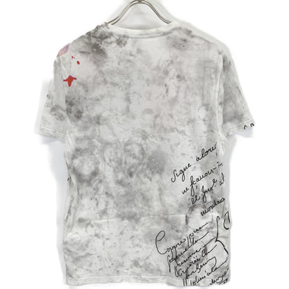 berluti ベルルッティ ﾎﾜｲﾄ×ﾚｯﾄﾞ R17JRS46JAEC ｶﾘｸﾞﾗﾌｨ ﾌﾟﾘﾝﾄｶｯﾄｿｰ トップス XS