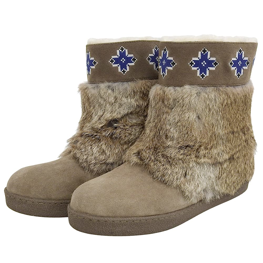 Tory Burch トリーバーチ ラビットファー ムートンブーツ シューズ メンズ ブラウン 10 シューズ 10