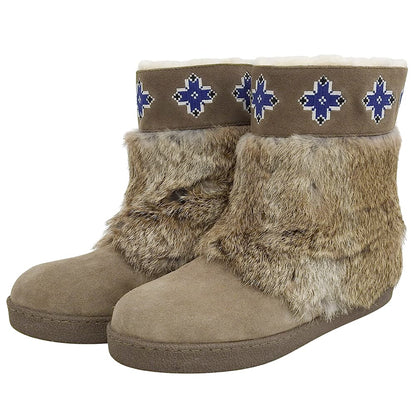 Tory Burch トリーバーチ ラビットファー ムートンブーツ シューズ メンズ ブラウン 10 シューズ 10