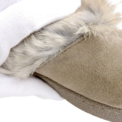 Tory Burch トリーバーチ ラビットファー ムートンブーツ シューズ メンズ ブラウン 10 シューズ 10