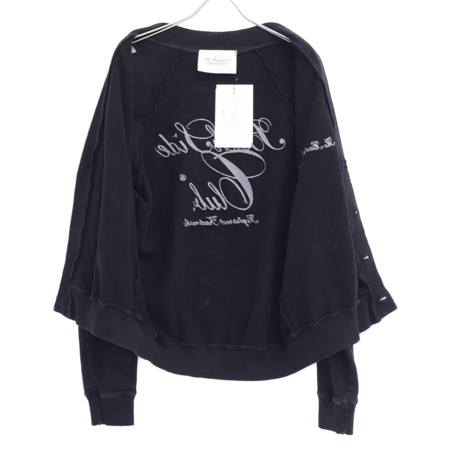 Back Side Club バックサイドクラブ 【BackSideClub】ブラック スウェットカーディガン トップス M