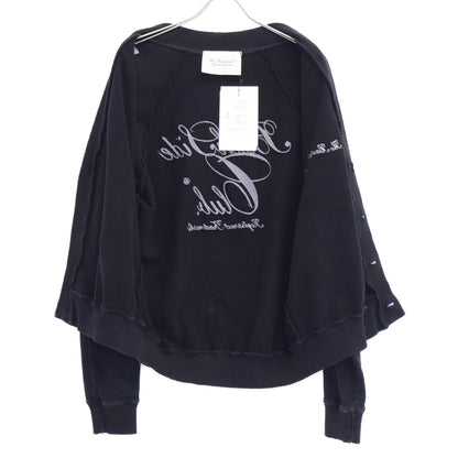 Back Side Club バックサイドクラブ 【BackSideClub】ブラック スウェットカーディガン トップス M