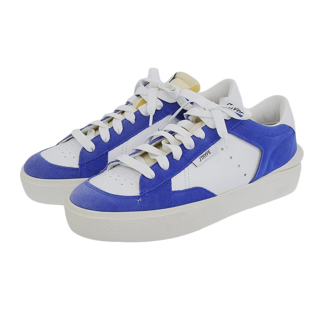 STRYPE ストライプ 新品同様 BASKET スニーカー シューズ メンズ ホワイト × ブルー 42 ST3013 シューズ 42