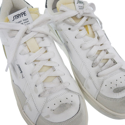 STRYPE ストライプ 新品同様 スニーカー シューズ メンズ ホワイト 42 ST6001ーNER ダメージ加工 シューズ 42