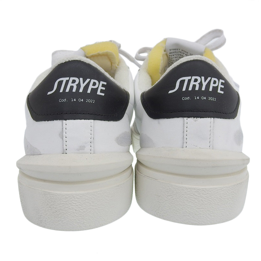 STRYPE ストライプ 新品同様 スニーカー シューズ メンズ ホワイト 42 ST6001ーNER ダメージ加工 シューズ 42