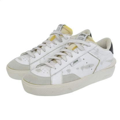 STRYPE ストライプ 新品同様 スニーカー シューズ メンズ ホワイト 41 ST6001ーNER ダメージ加工 シューズ 41