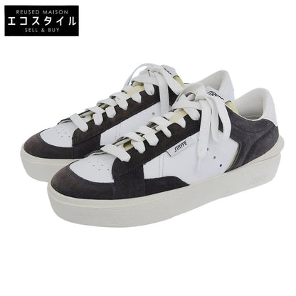 STRYPE ストライプ 新品同様 スニーカー シューズ メンズ スエード チャコールグレー × ホワイト 41 ST3011 シューズ 41