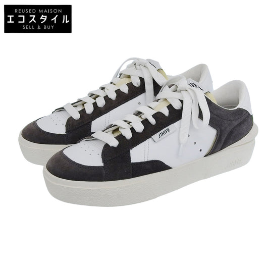 STRYPE ストライプ 新品同様 スニーカー シューズ メンズ スエード チャコールグレー × ホワイト 41 ST3011 シューズ 41