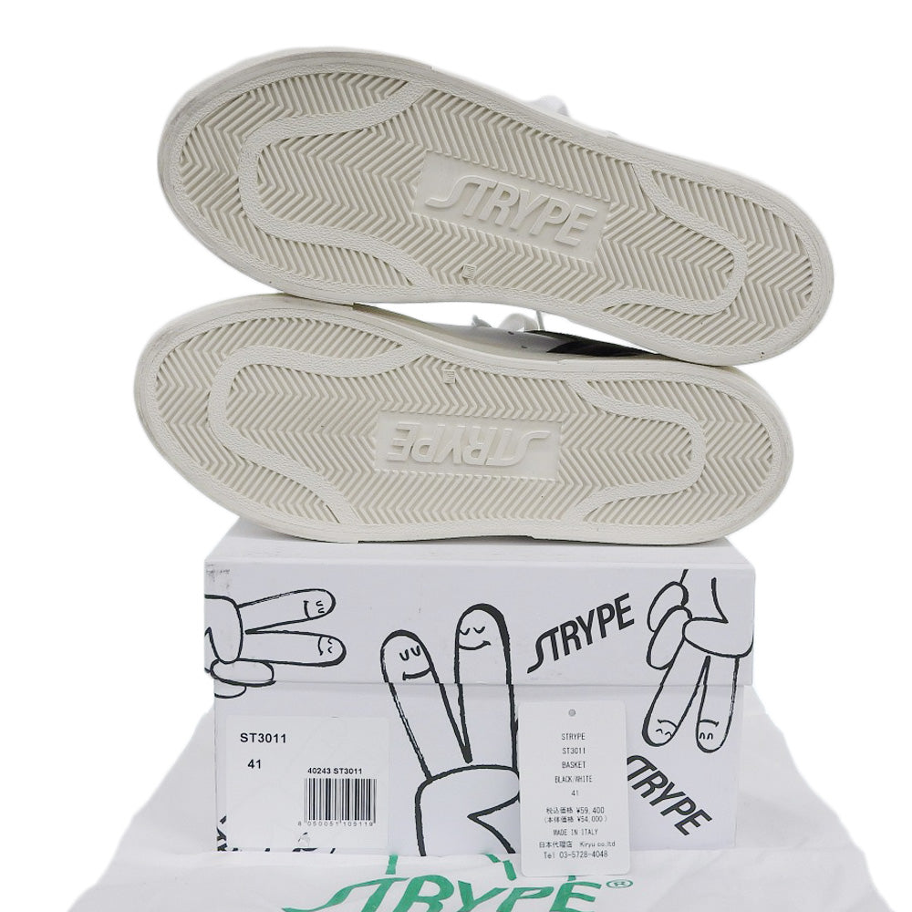 STRYPE ストライプ 新品同様 スニーカー シューズ メンズ スエード チャコールグレー × ホワイト 41 ST3011 シューズ 41
