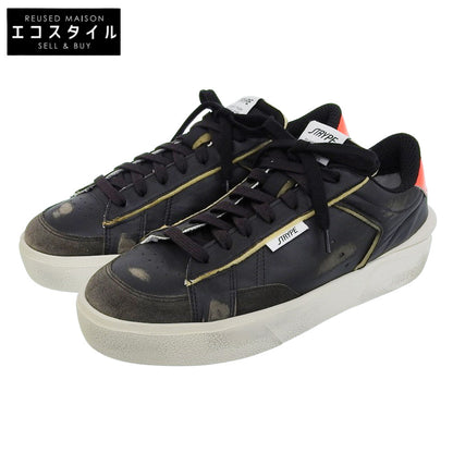 STRYPE ストライプ 新品同様 スニーカー シューズ メンズ ブラック × レッド 42 ST018ーOR ダメージ加工 シューズ 42