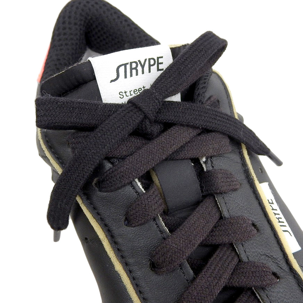 STRYPE ストライプ 新品同様 スニーカー シューズ メンズ ブラック × レッド 42 ST018ーOR ダメージ加工 シューズ 42