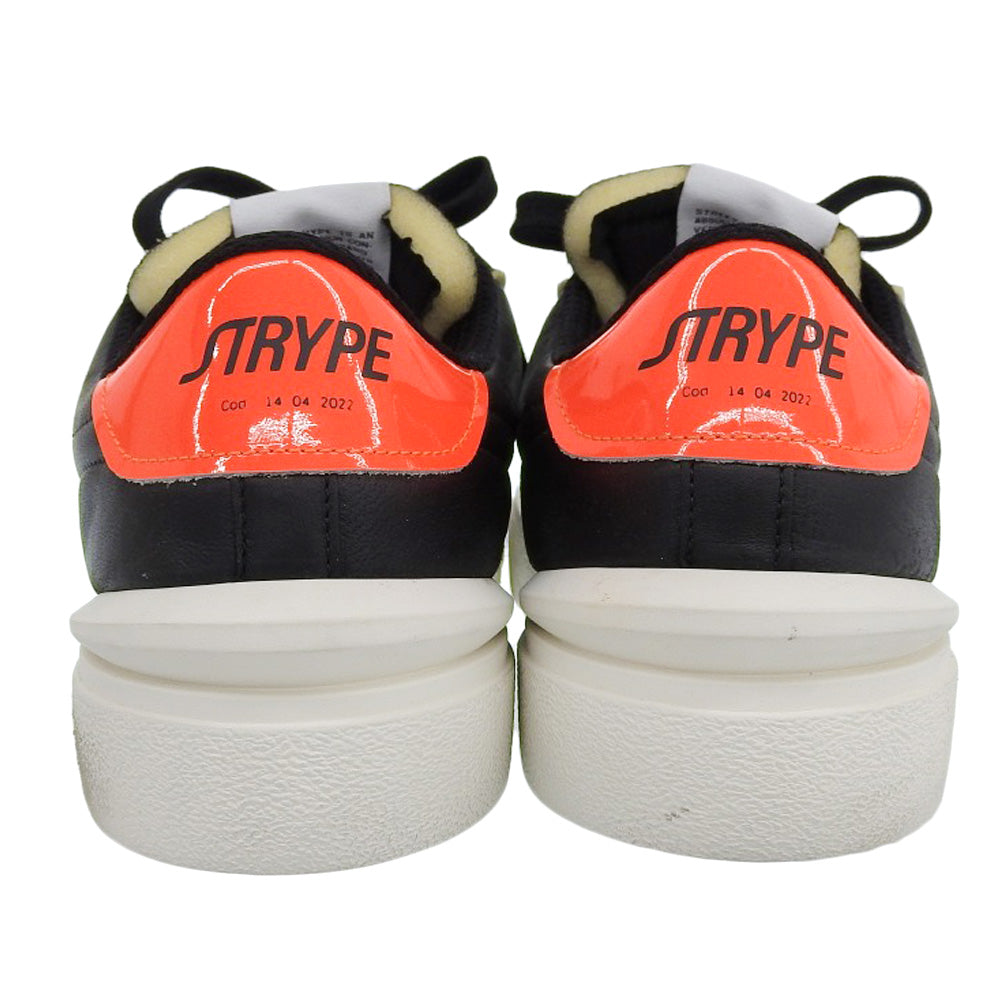 STRYPE ストライプ 新品同様 スニーカー シューズ メンズ ブラック × レッド 42 ST018ーOR ダメージ加工 シューズ 42