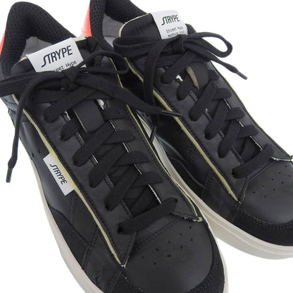 STRYPE ストライプ 新品同様 スニーカー シューズ メンズ ブラック × レッド 42 ST018ーOR ダメージ加工 シューズ 42