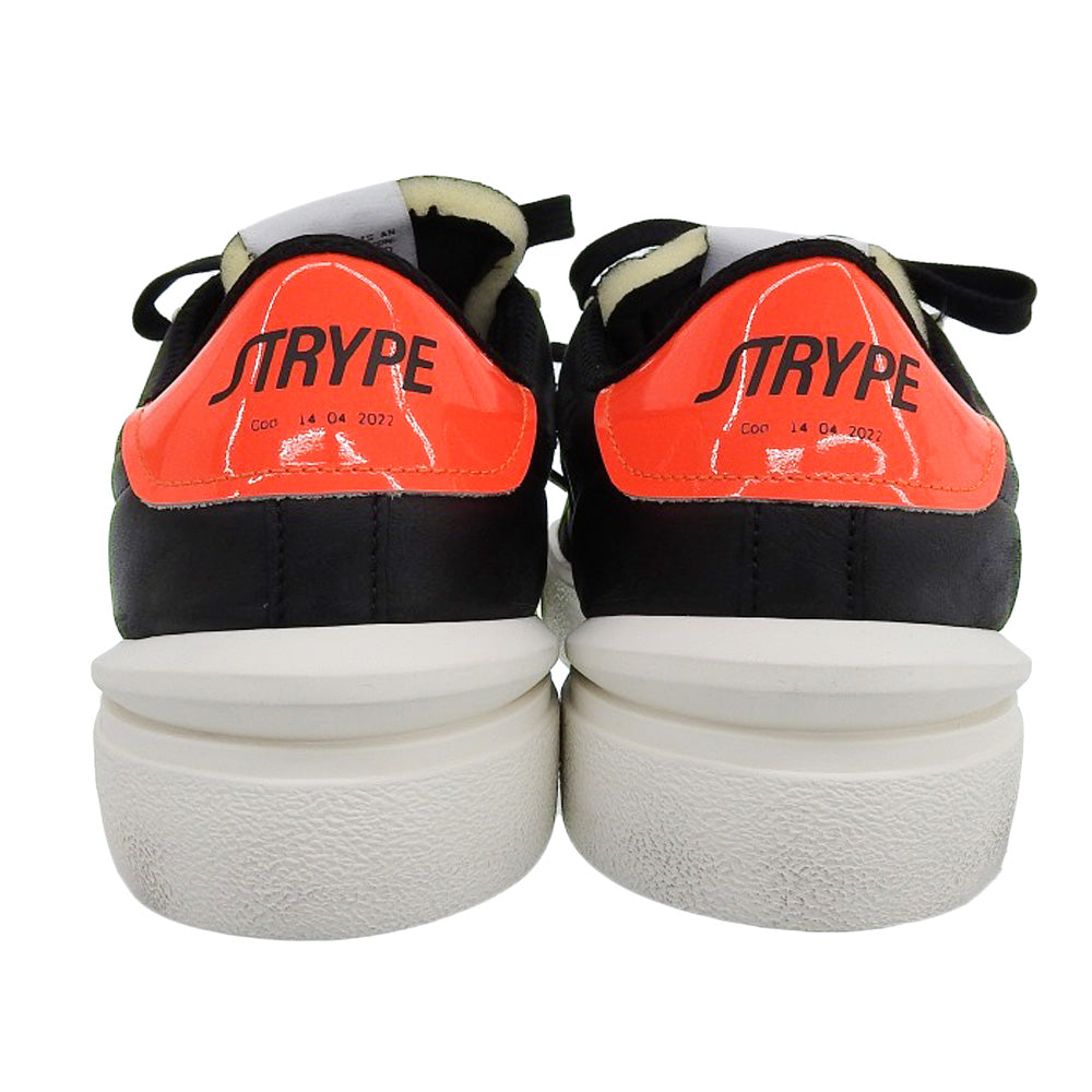 STRYPE ストライプ 新品同様 スニーカー シューズ メンズ ブラック × レッド 42 ST018ーOR ダメージ加工 シューズ 42