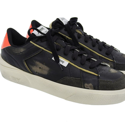 STRYPE ストライプ 新品同様 スニーカー シューズ メンズ ブラック × レッド 41 ST018ーOR ダメージ加工 シューズ 41